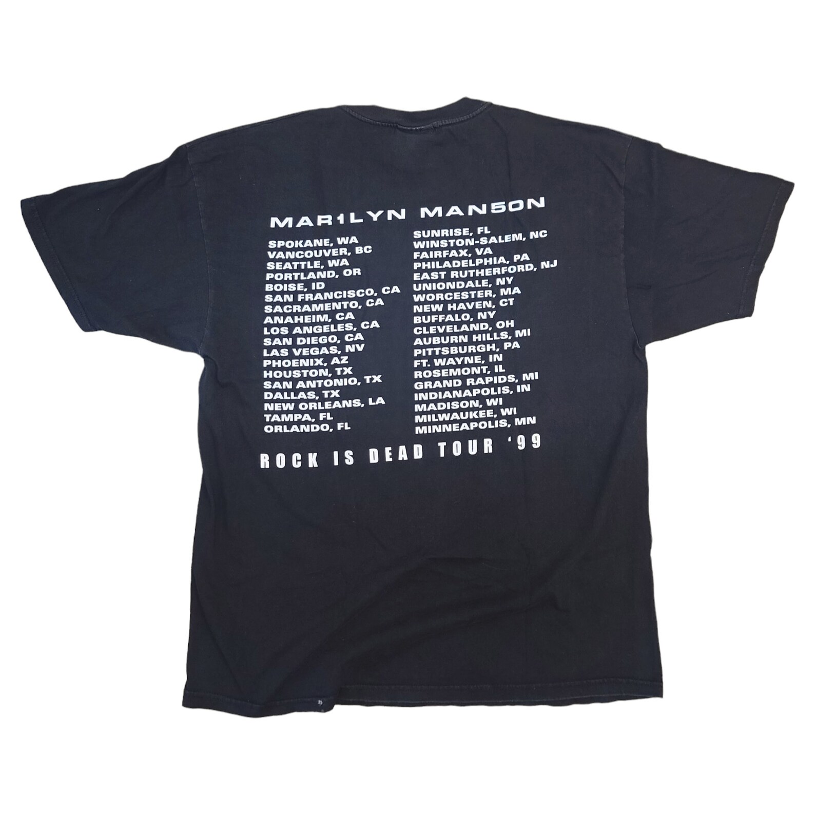 Marilyn Manson 1999 ROCK IS DEAD Tour【vintage shirt